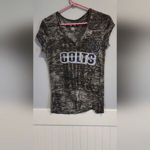 Team Apparel Black and Blue Colts Women's Top